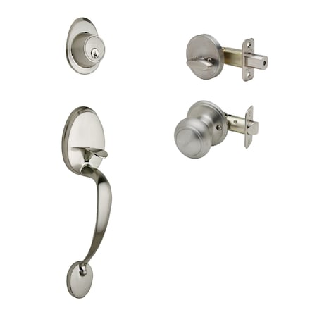Copper Creek Colonial Handleset, Colonial Knob Interior Trim, Satin Stainless CZ2610XCK-SS